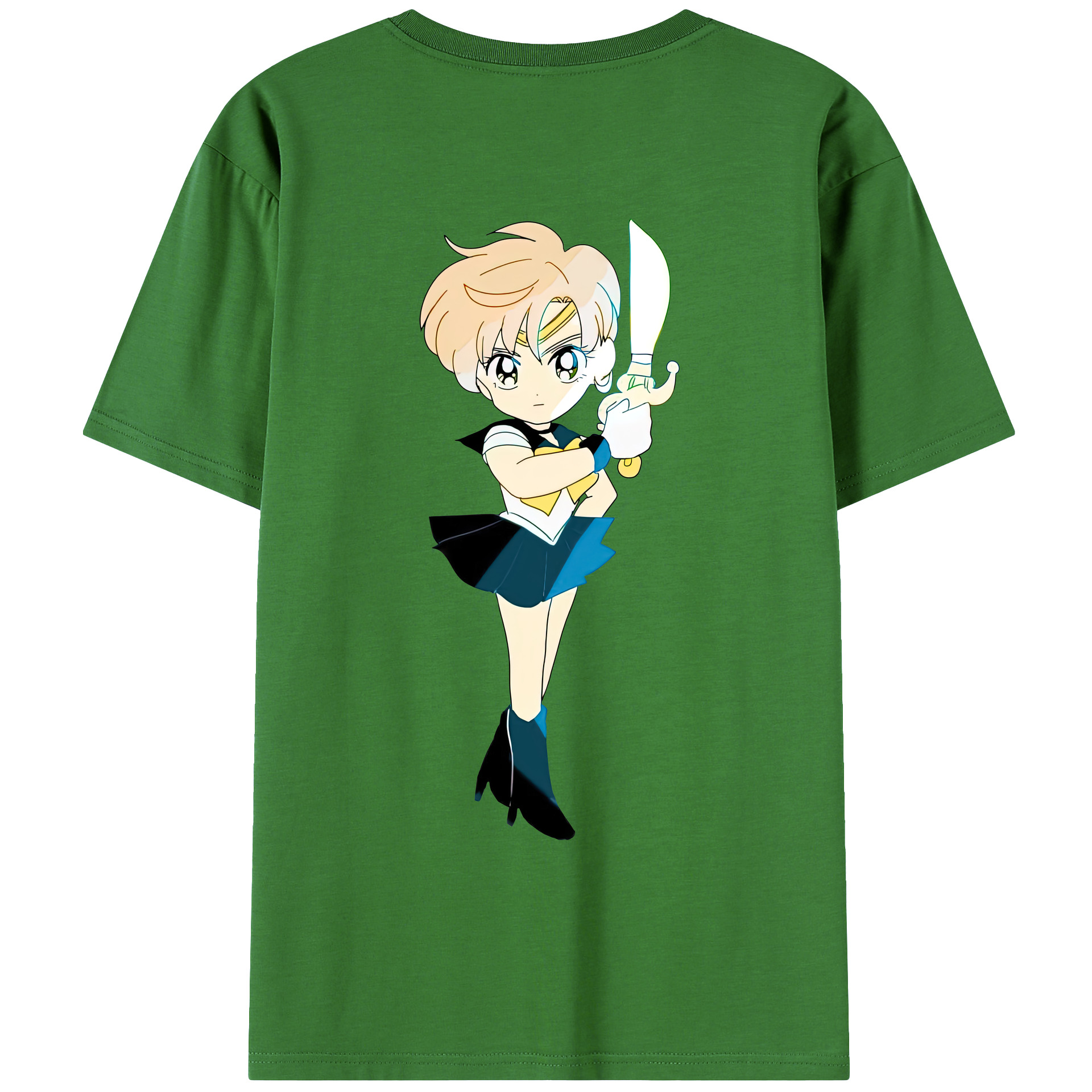 （画像用） 美少女戦士セーラームーン 天王はるか Sailor Moon Tenoh Haruka レディース半袖Tシャツ(バックプリント)
